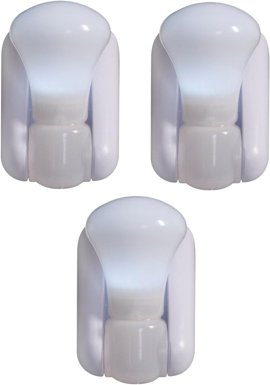 3-Pack White Battery Operated Peel and Stick LED Lights