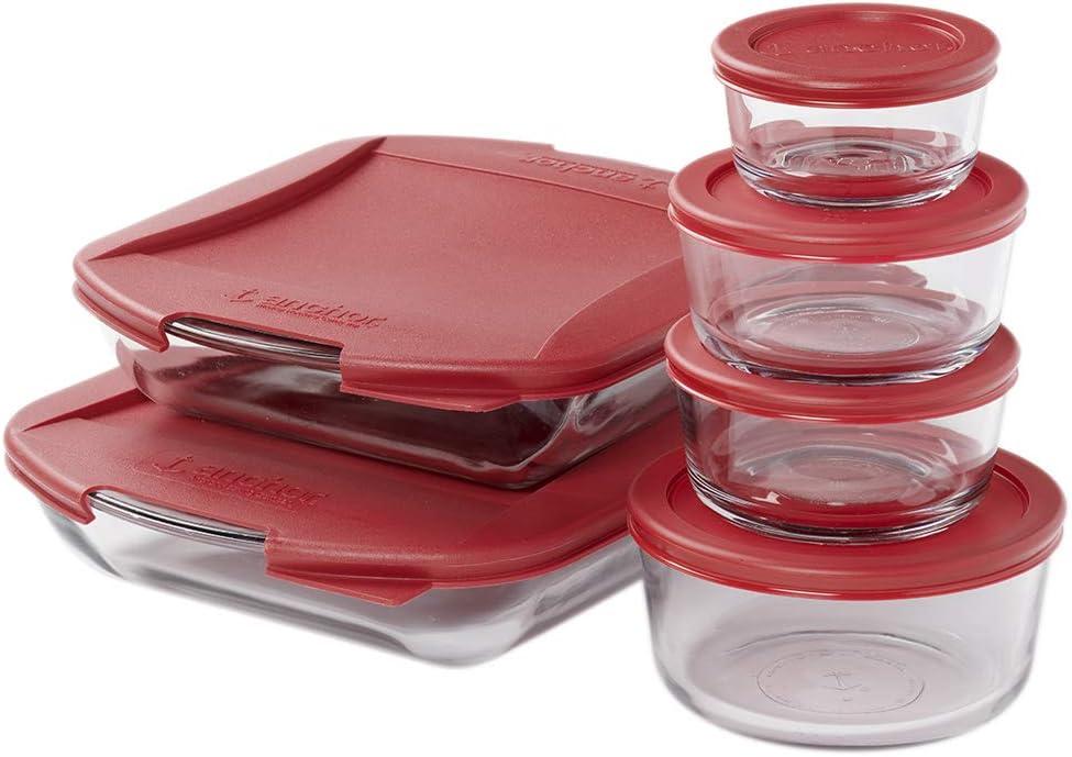 Anchor Hocking 12 Piece Glass Bakeware & Glass Food Storage Set