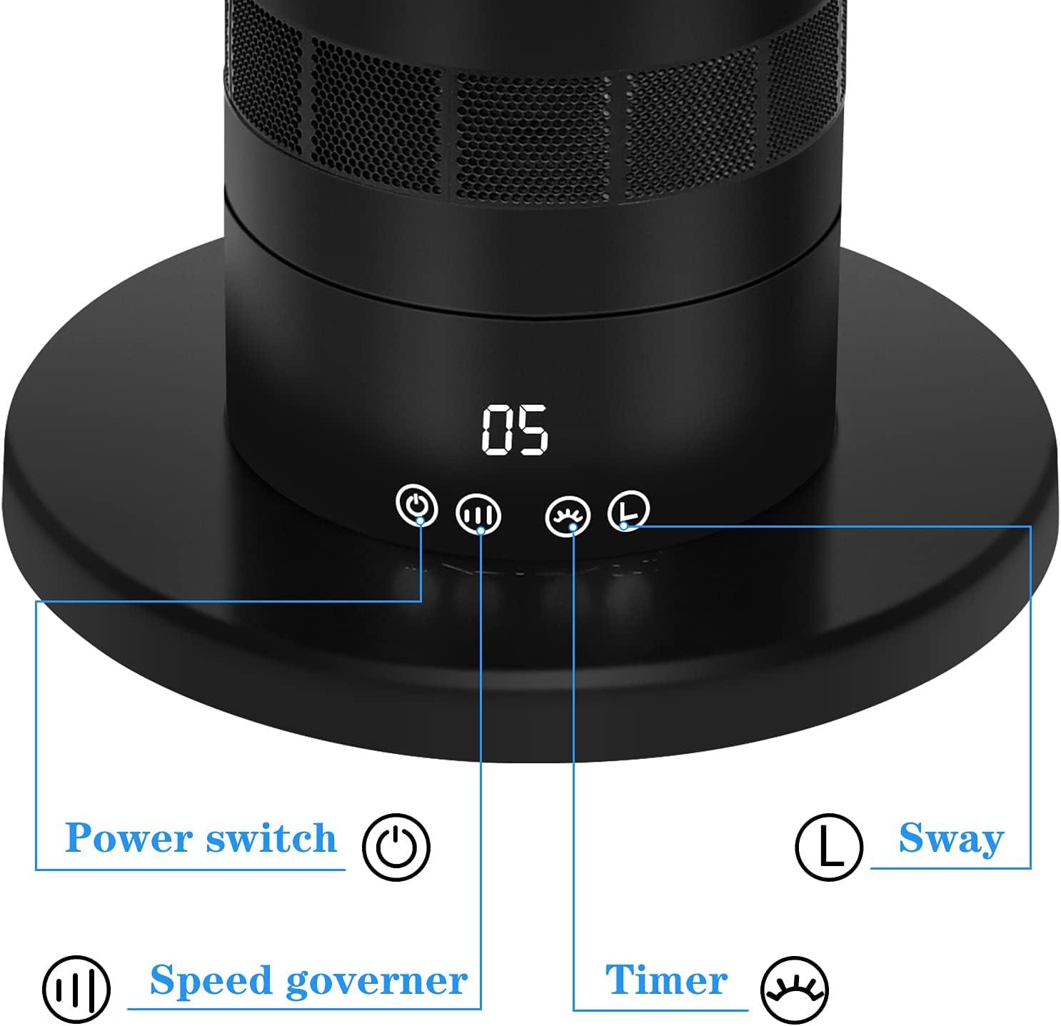 HealSmart 24 inch 10 Speed bladeless fan