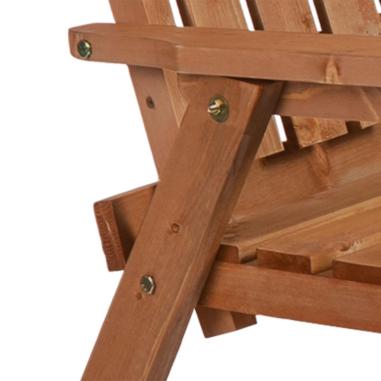 Outsunny Patio Bench, Wood Garden Bench with Center Table & Umbrella Hole, Wooden Outdoor 2 Chair Set, Slatted, Varnished, Orange