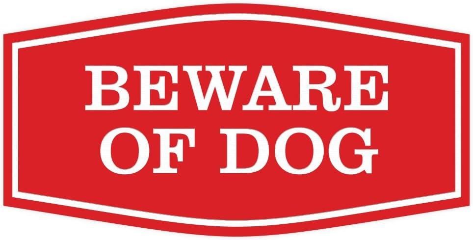 Large Red ABS Plastic Beware of Dog Sign