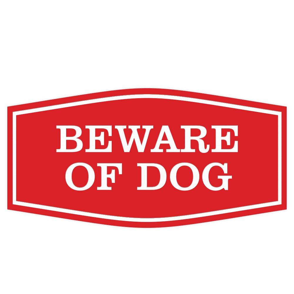 Large Red ABS Plastic Beware of Dog Sign