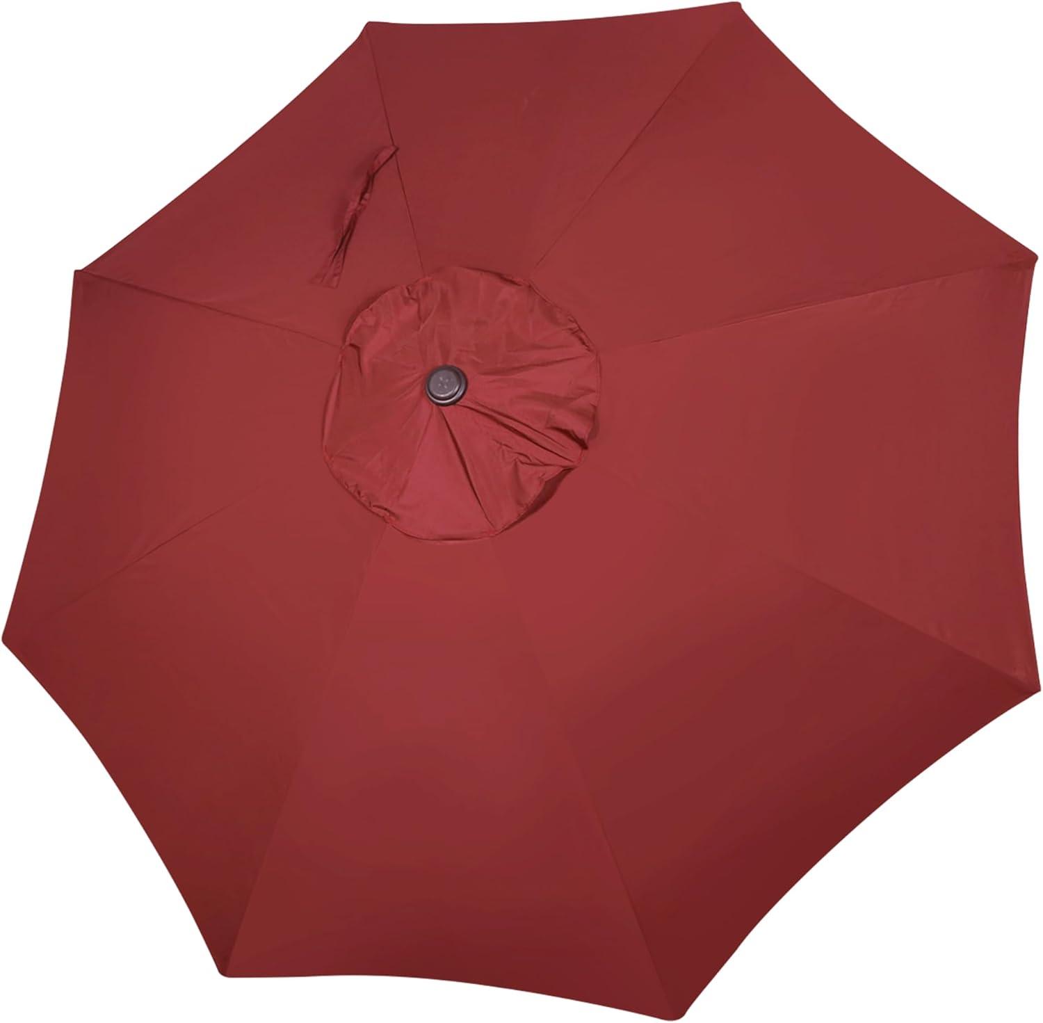 WLAGOOD 9' Patio Outdoor Table Market Yard Umbrella Replacement Top Cover with 8 Ribs, 9ft Canopy,Canopy Garden Umbrella Outdoor Stall Umbrella Beach Sun Umbrella Replacement Cloth