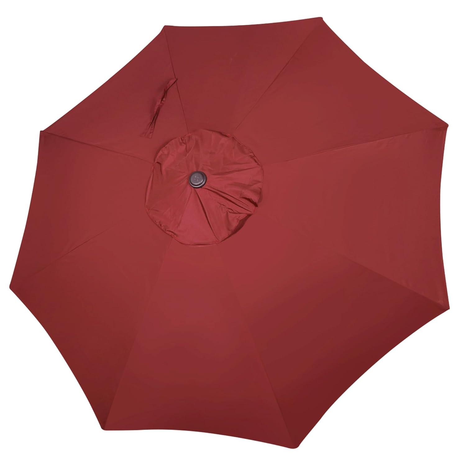 WLAGOOD 9' Patio Outdoor Table Market Yard Umbrella Replacement Top Cover with 8 Ribs, 9ft Canopy,Canopy Garden Umbrella Outdoor Stall Umbrella Beach Sun Umbrella Replacement Cloth