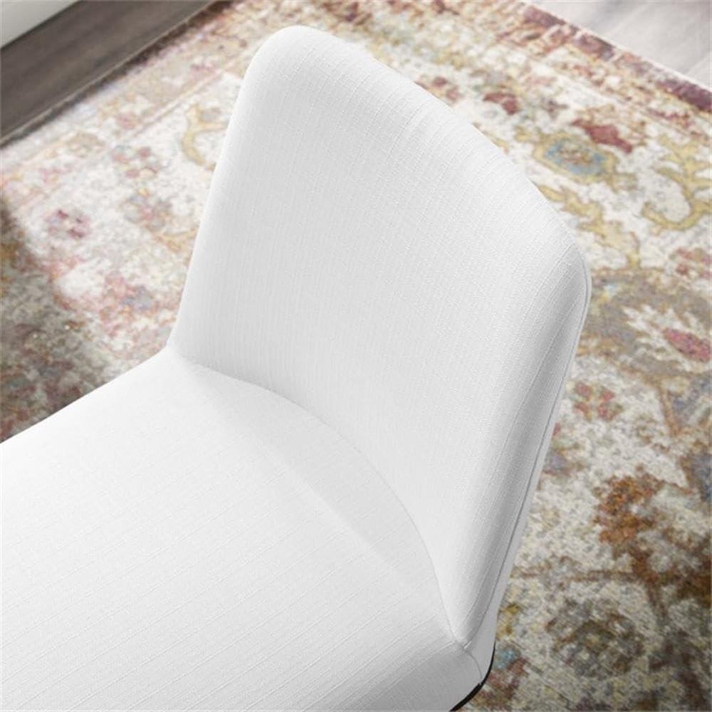 Modway Amplify Sled Base Upholstered Fabric Dining Side Chair, Black White 22 x 19 x 32