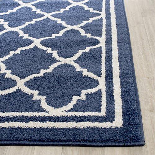 SAFAVIEH Amherst Trina Geometric Area Rug, Navy/Beige, 10' x 14'