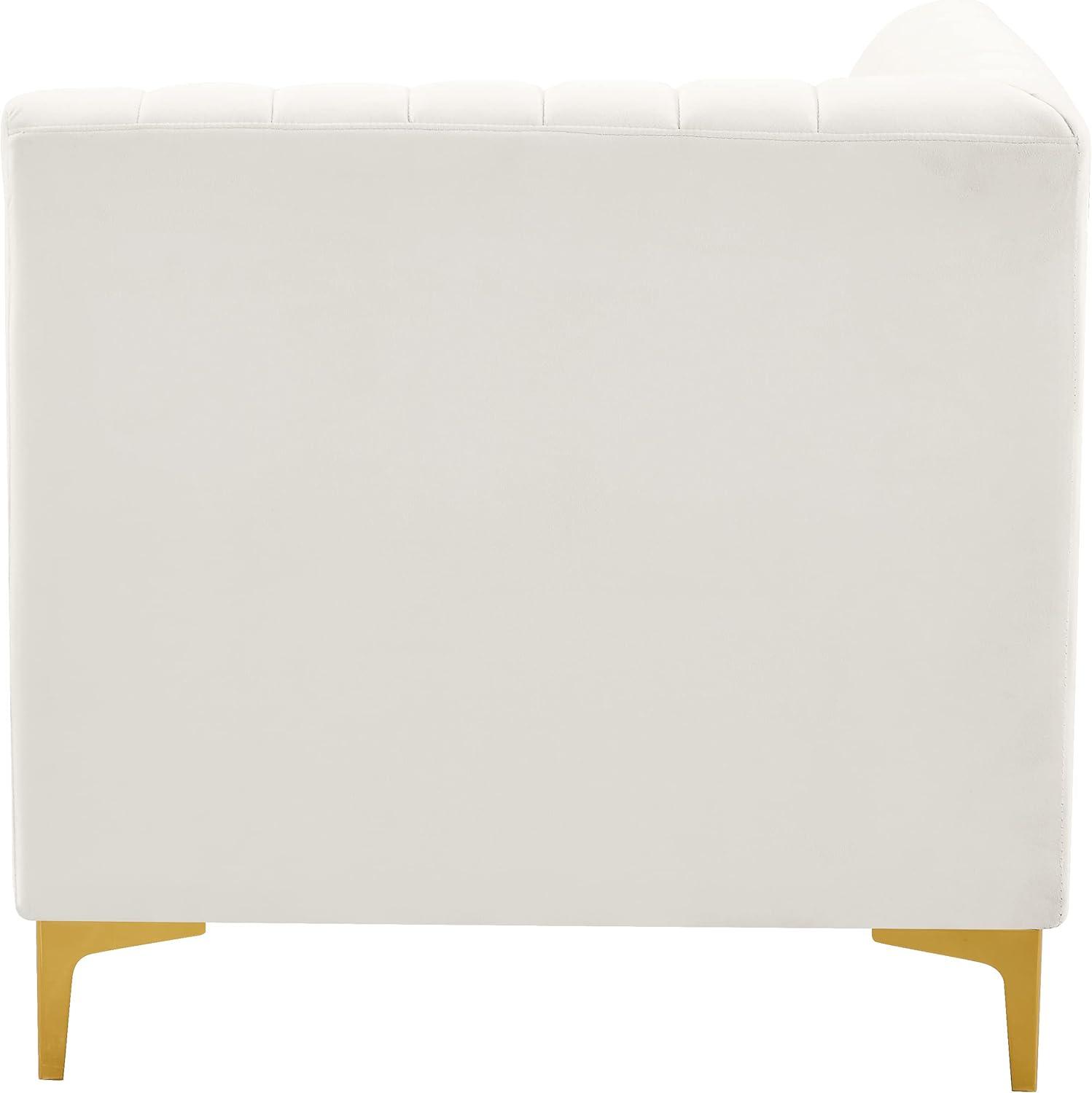 Meridian Furniture Alina Cream Velvet Corner Chair