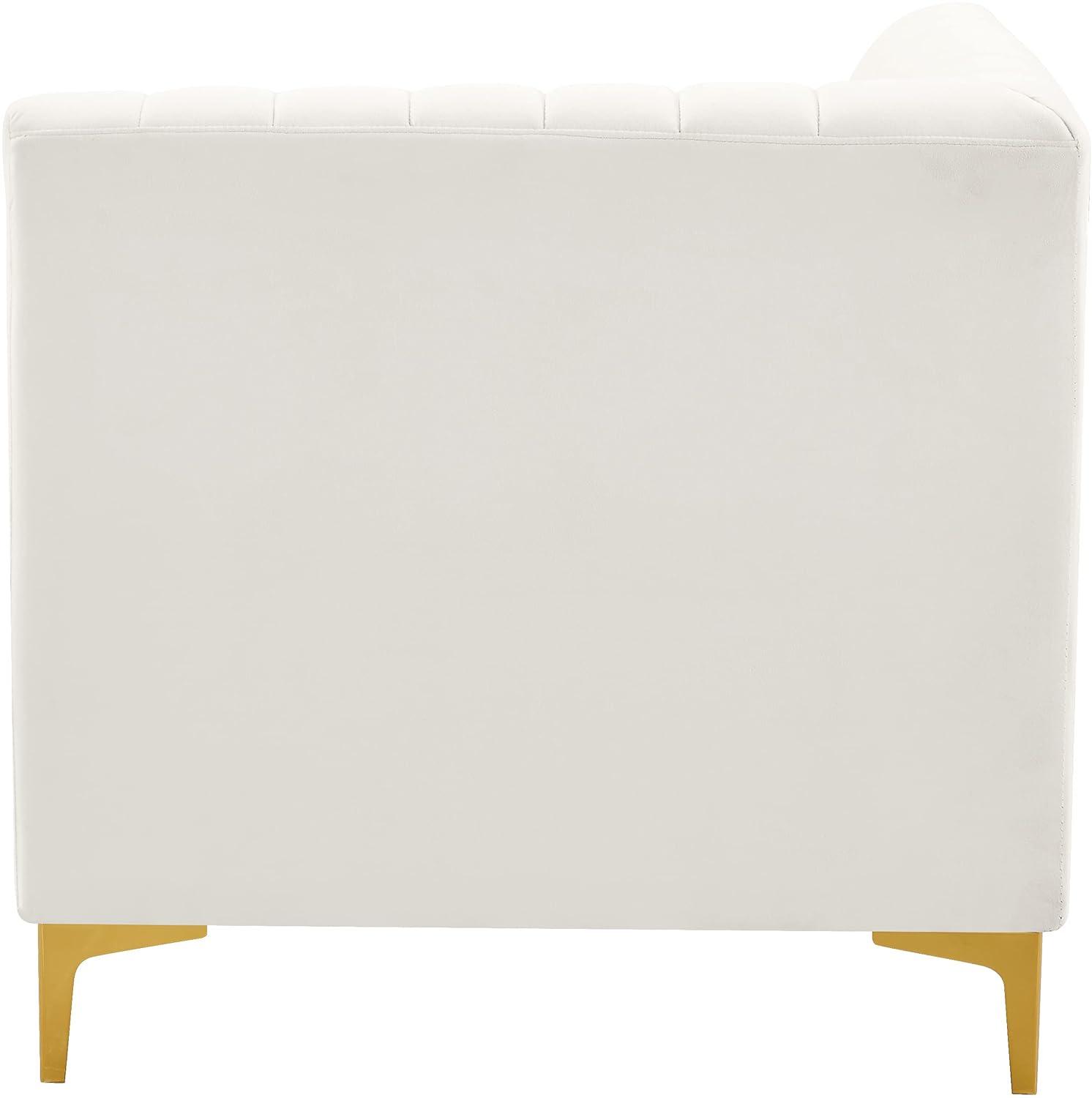 Meridian Furniture Alina Cream Velvet Corner Chair