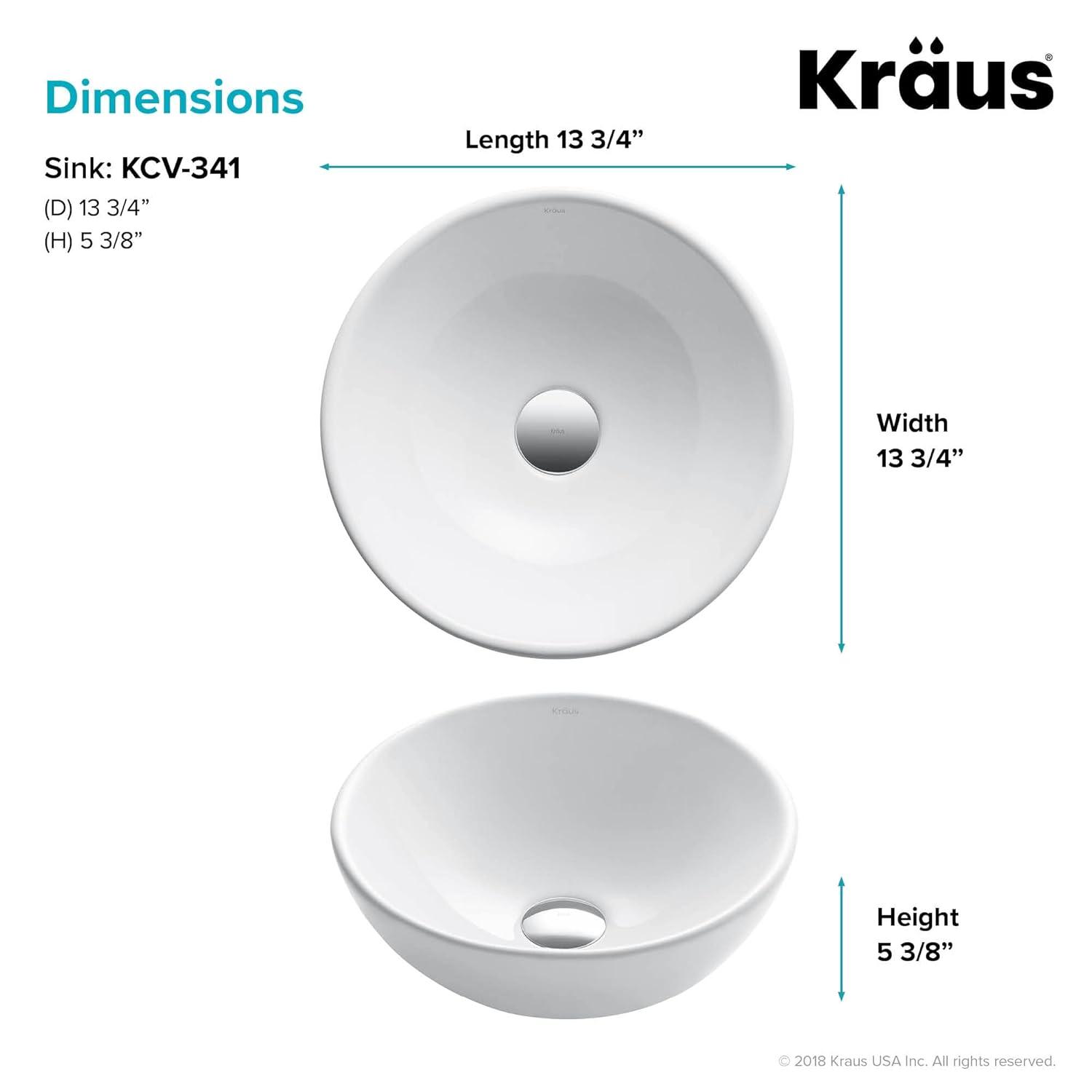 KRAUS Elavo™ Thin Ceramics Vessel Bathroom Sink