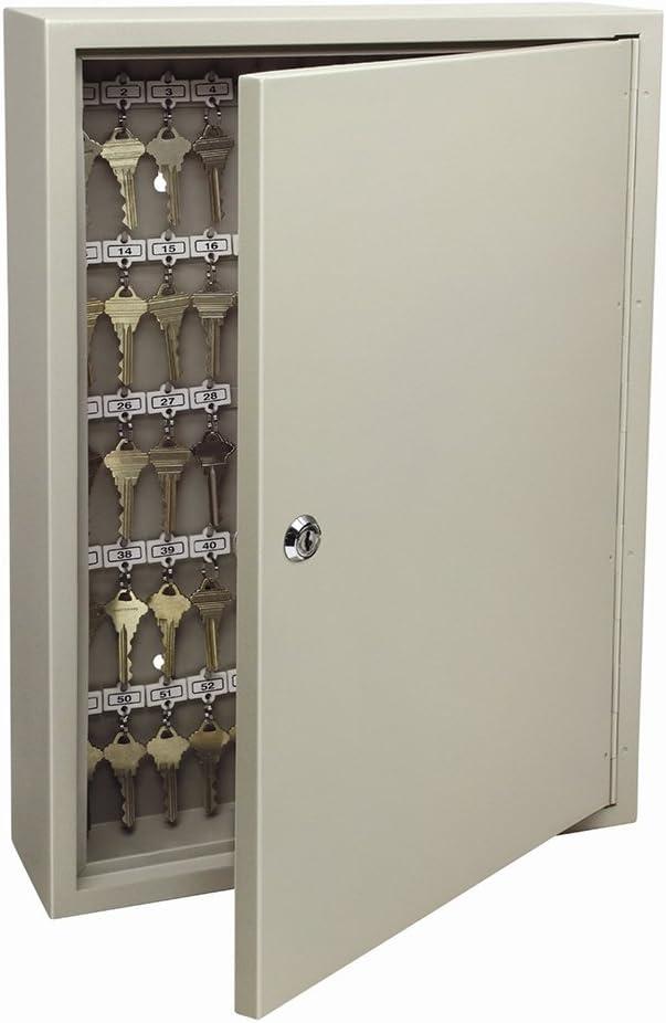 Beige Enamel 60-Key Steel Locking Key Cabinet