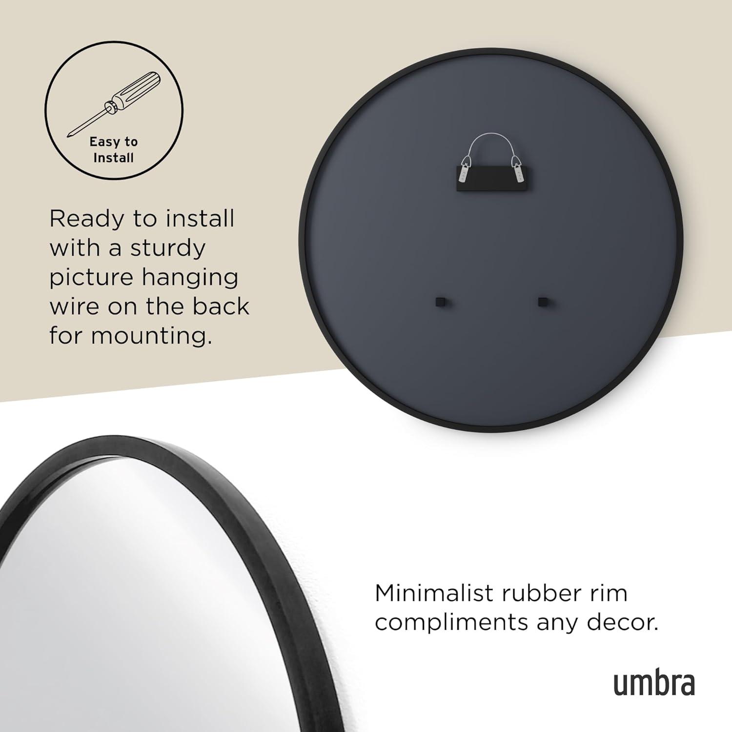 Hub Rubber Round Mirror