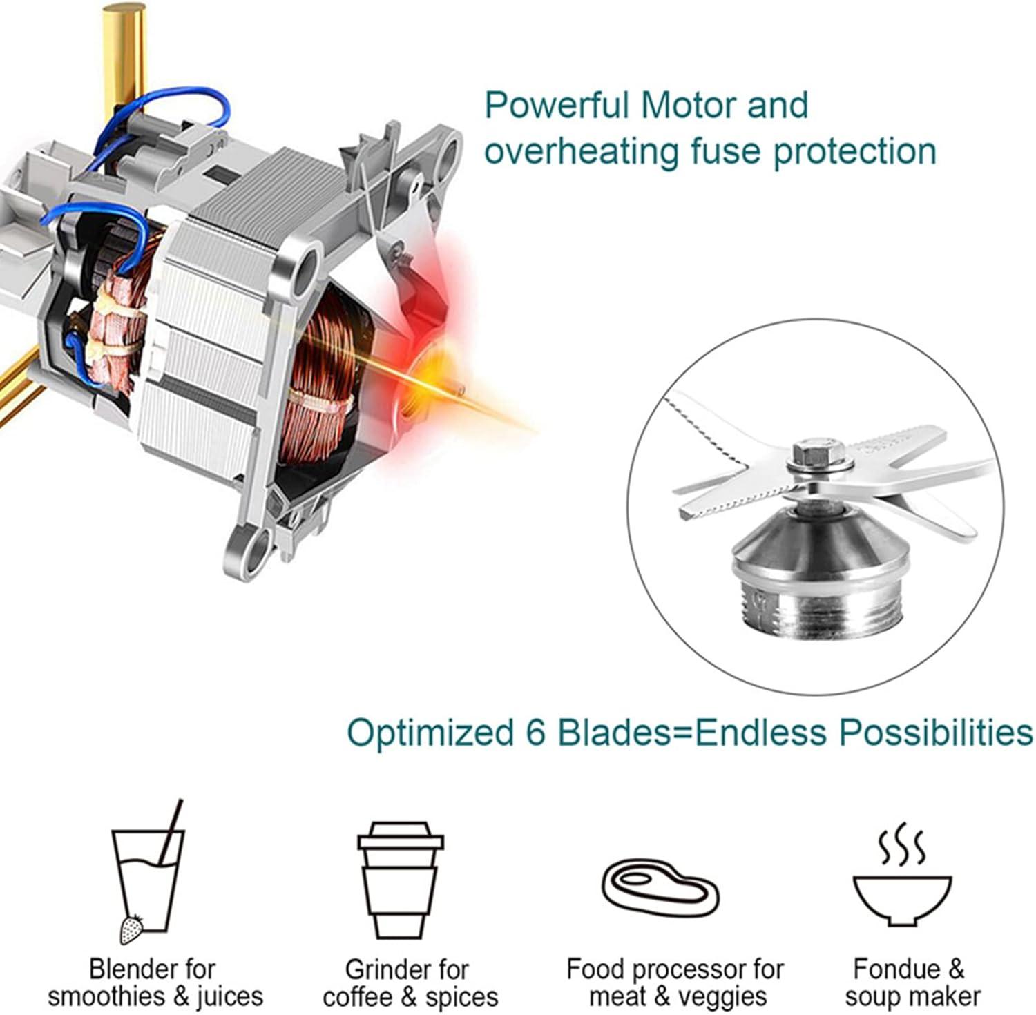 Blender Professional Countertop Blender, 2200W High Speed Commercial Blender for Shakes and Smoothies with 70Oz BPA Free Container, Smoothie Maker for Crushing Ice, Frozen Dessert, and Nuts etc.
