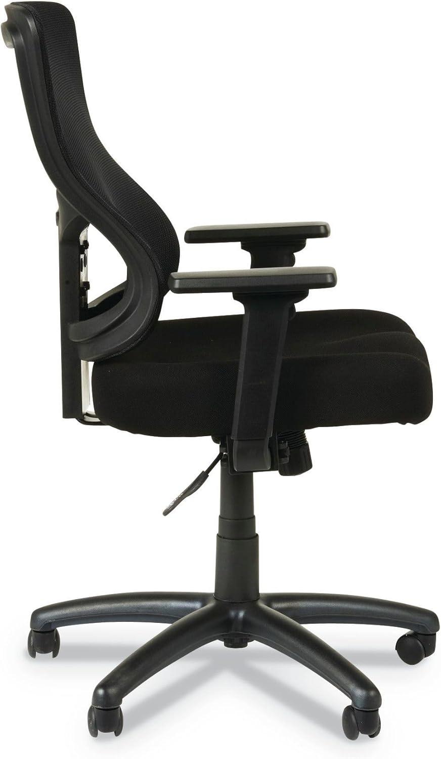 Alera Alera Elusion II Series Mesh Mid-Back Swivel/Tilt Chair, Adjustable Arms, Supports 275lb, 17.51" to 21.06" Seat Height, Black