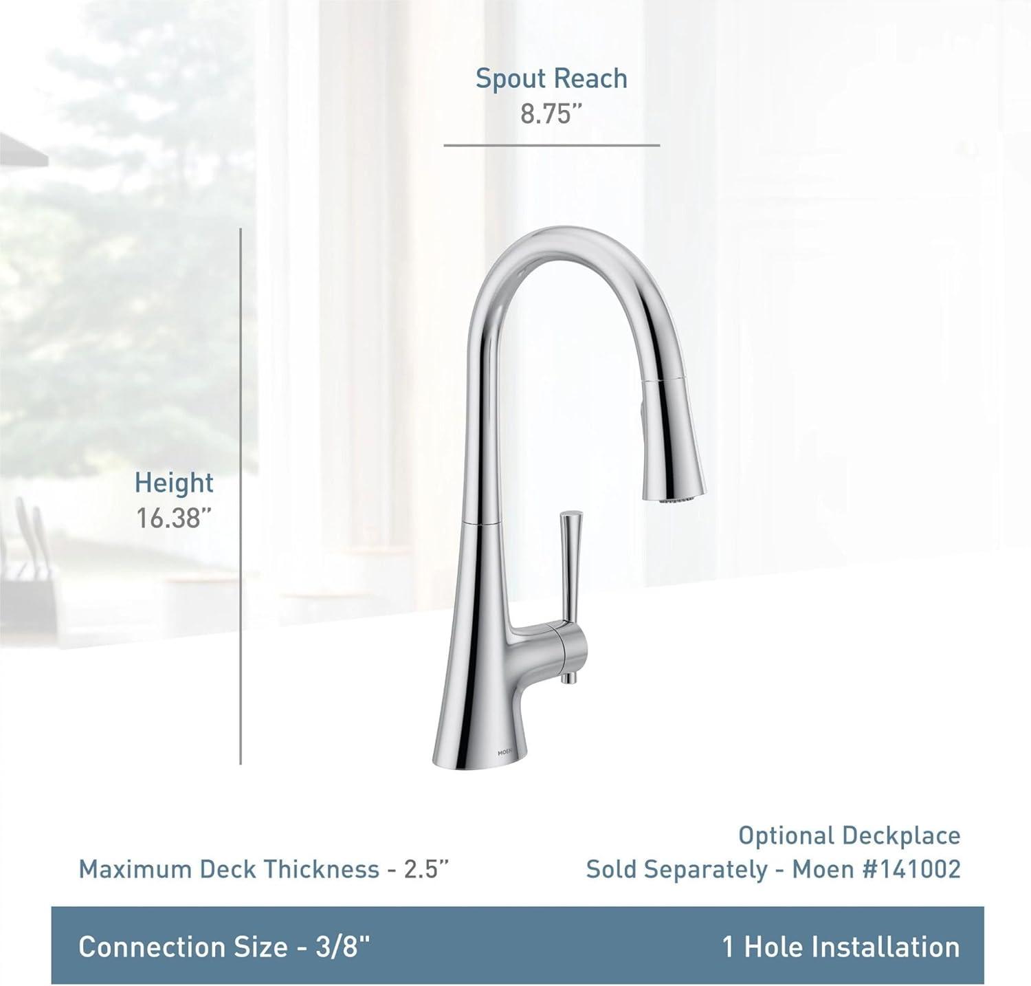 Moen Kurv Single Handle Pulldown Kitchen Faucet with Power Clean Technology