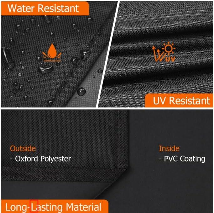 Grill Cover 70in. 600D Heavy Duty with Mesh Air Vent. Waterproof Barbecue Gas Smoker Cover. UV and Fade Resistant. Fit for and More
