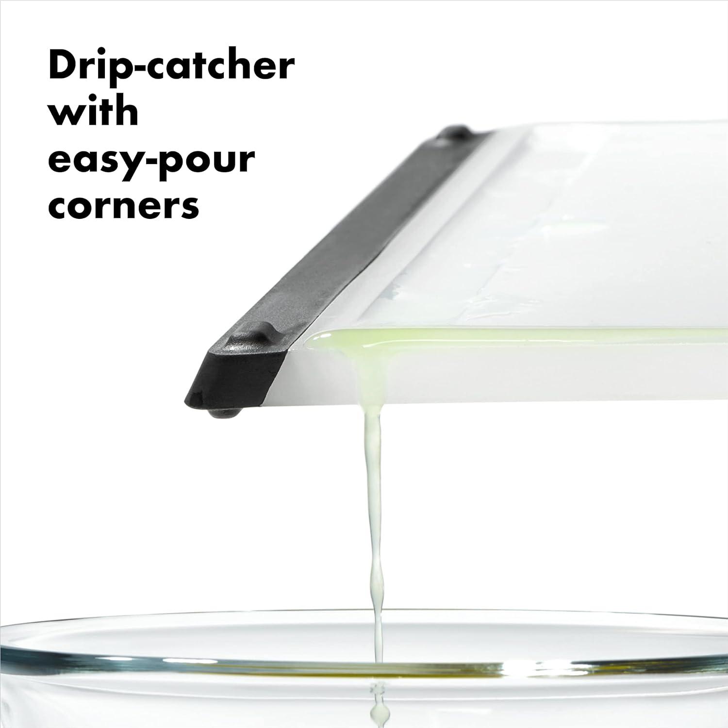 Clear Plastic Rectangular Cutting Board Set with Non-Slip Feet