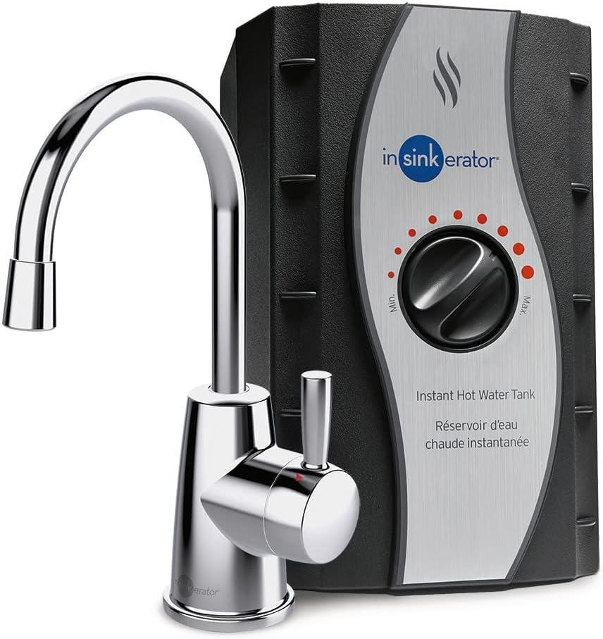 Chrome Single-Handle Instant Hot Water Dispenser with Stainless Steel Tank