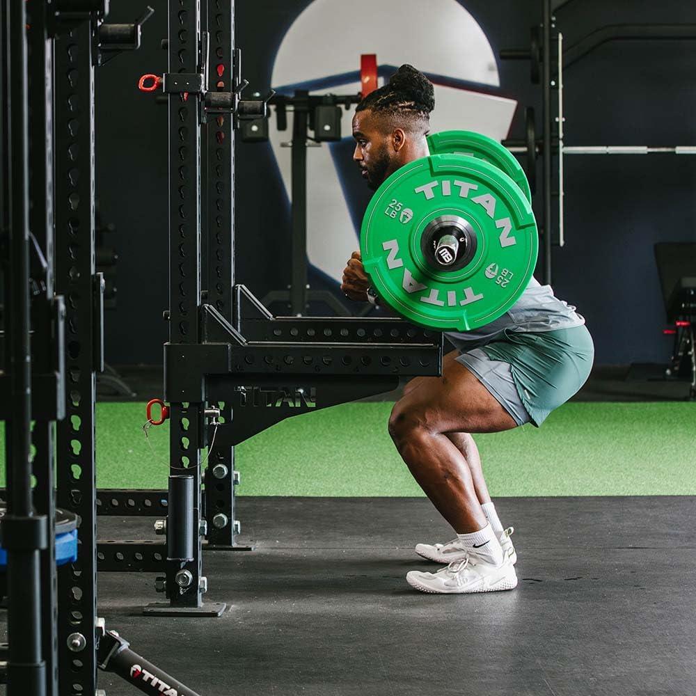 Titan Fitness Marrs-Bar, Rackable Safety Squat Cambered Barbell with 6" Drop, Rated 1,200 LB, High-Density Foam Shoulder and Arm Pads, 43mm Easy-Grip Hand Grips, Ribbed Olympic Weight Sleeves