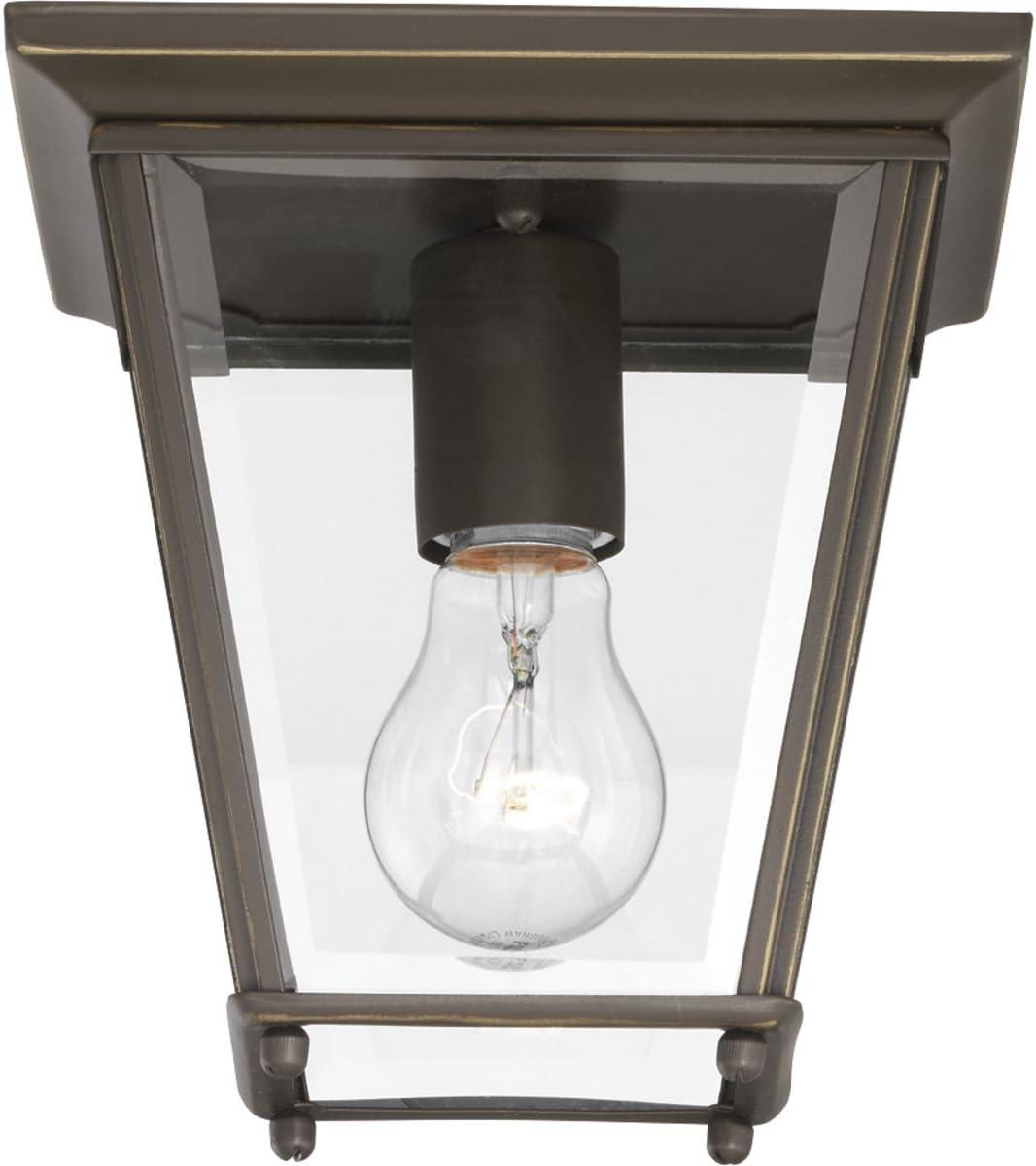 Calais Transparent Square Outdoor Flush Mount