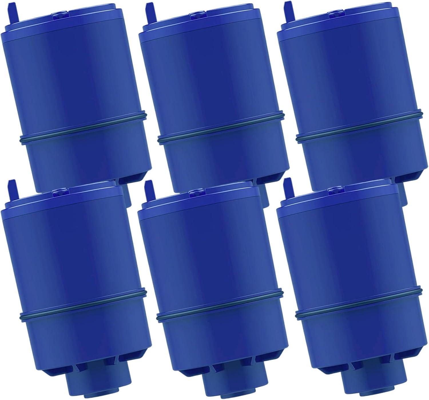 Brightify 6 Packs Water Faucet Replacements for Pur Filter RF-3375, RF-9999, Faucet Water Filter Replacements for FM-2500, FM-3700, FM-2000B, PFM150W, PFM350V, PFM400H, FM 3333B, Pur-0A1, Blue