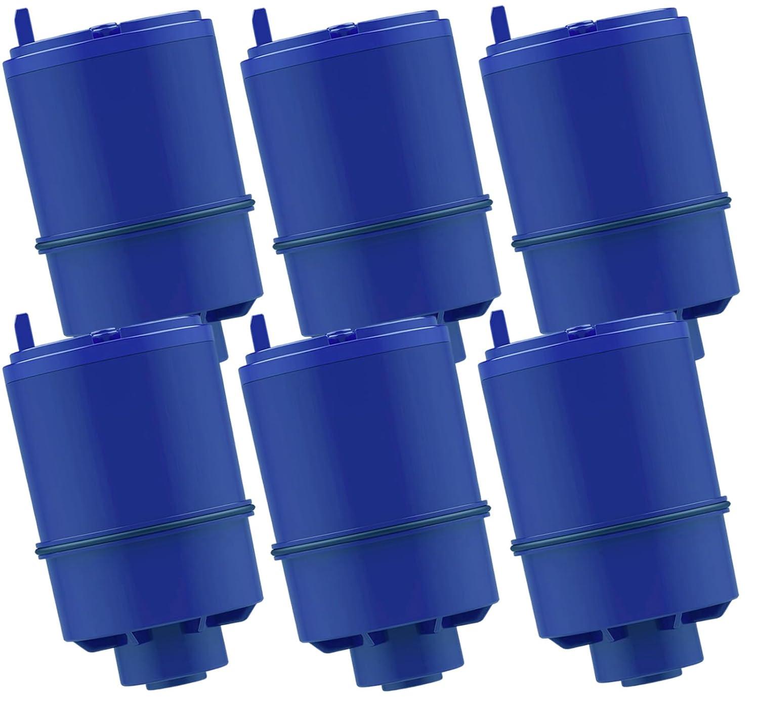 Brightify 6 Packs Water Faucet Replacements for Pur Filter RF-3375, RF-9999, Faucet Water Filter Replacements for FM-2500, FM-3700, FM-2000B, PFM150W, PFM350V, PFM400H, FM 3333B, Pur-0A1, Blue