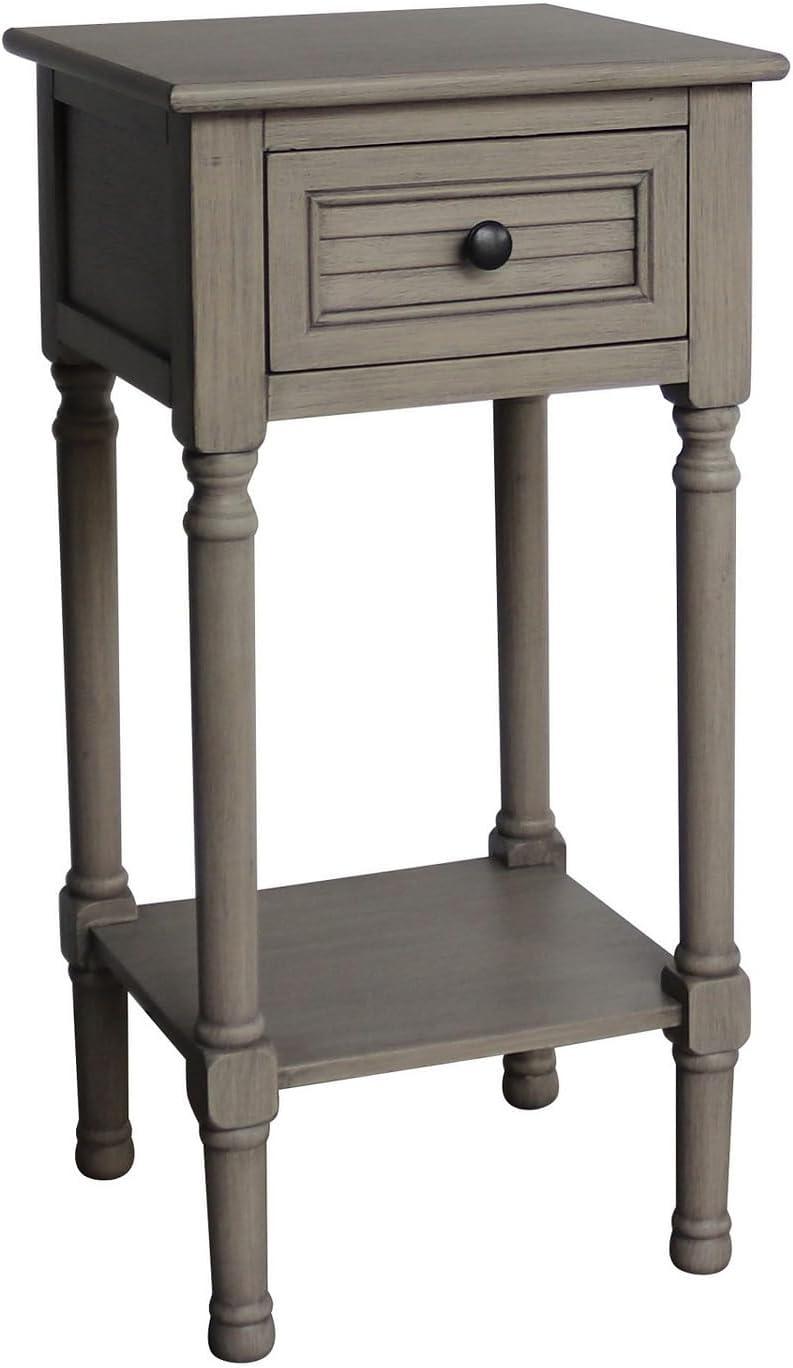 Venice Accent Storage End Table, Grey