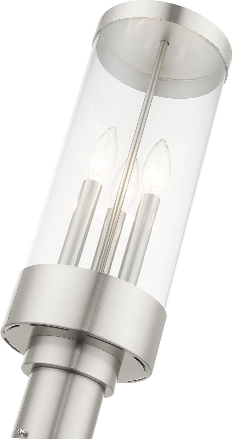Livex Lighting Hillcrest 3 - Light Post Light in  Brushed Nickel