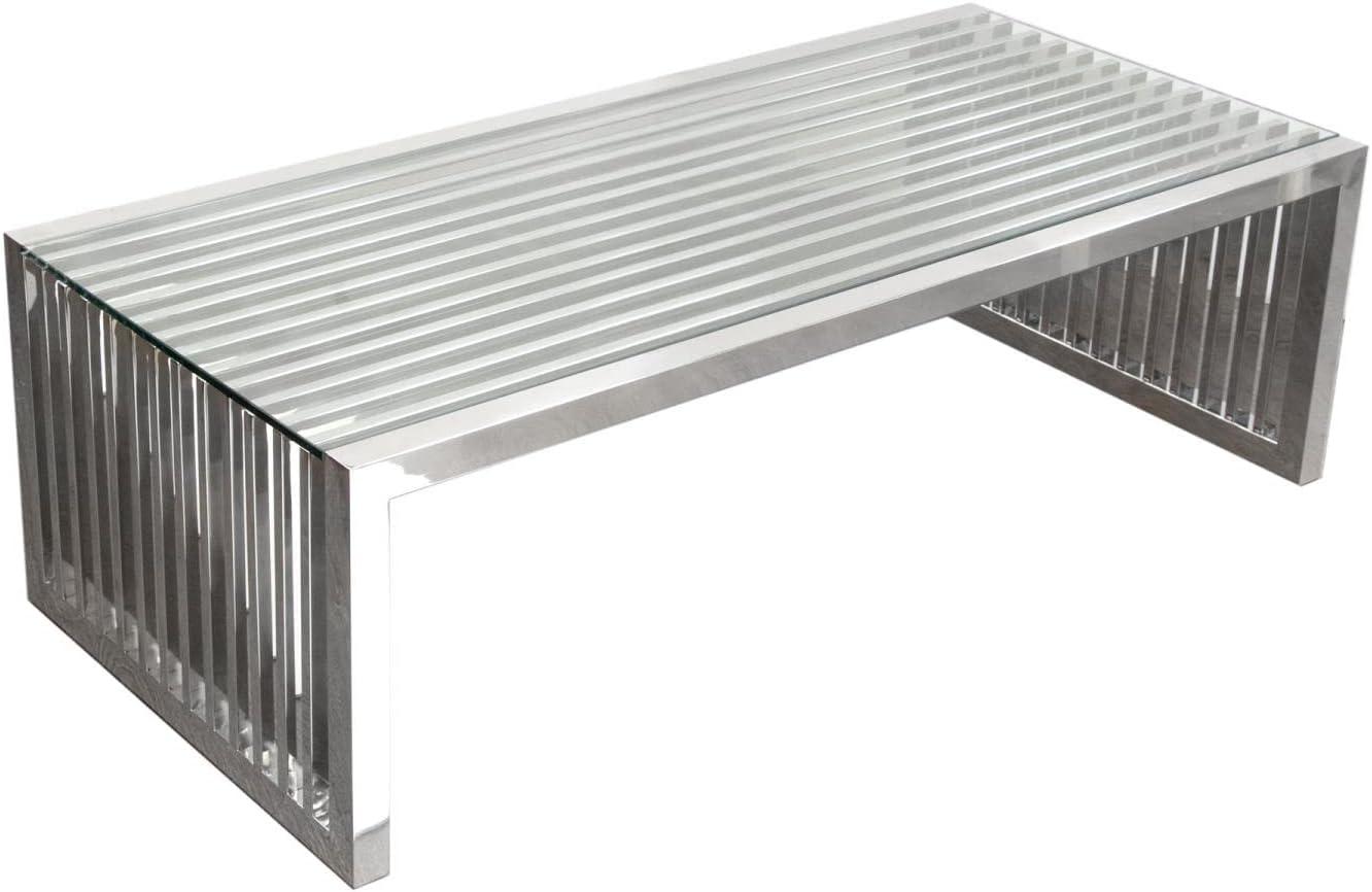 Diamond Sofa Soho Glass Top Single Coffee Table