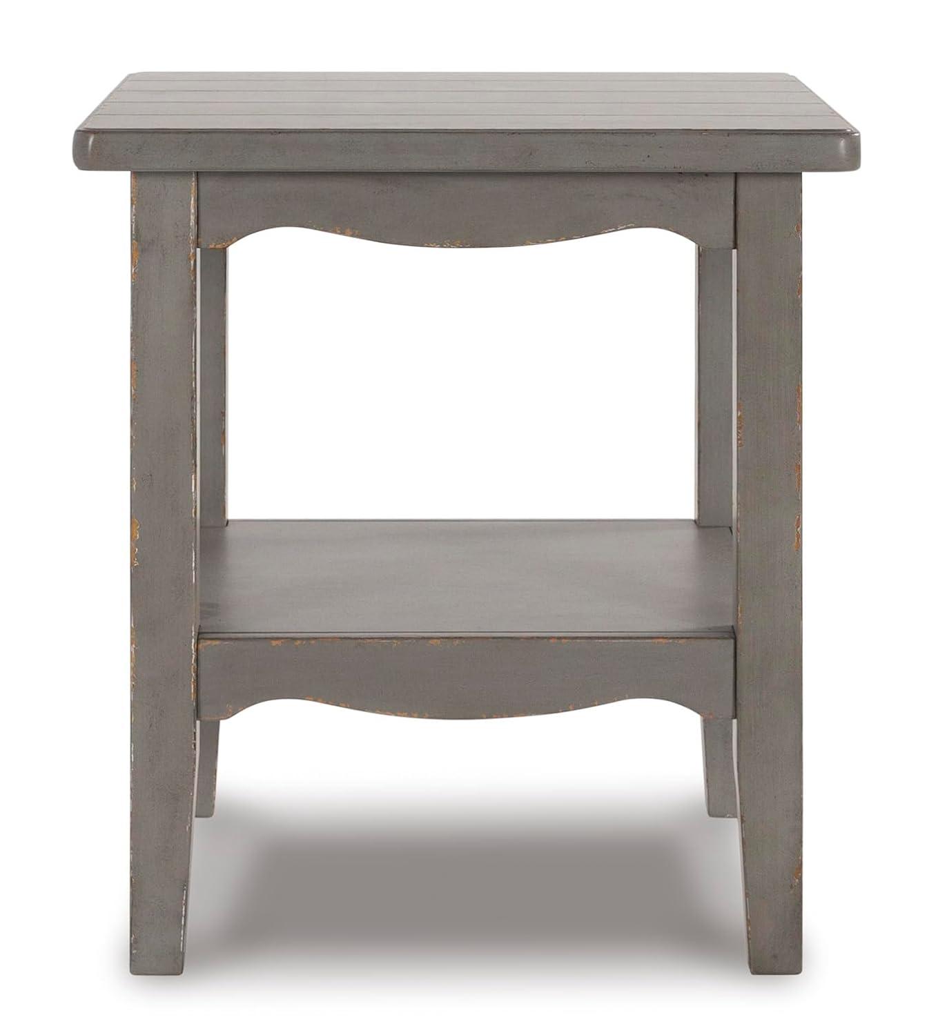 Signature Design by Ashley Traditional Charina End Table, Antique Gray