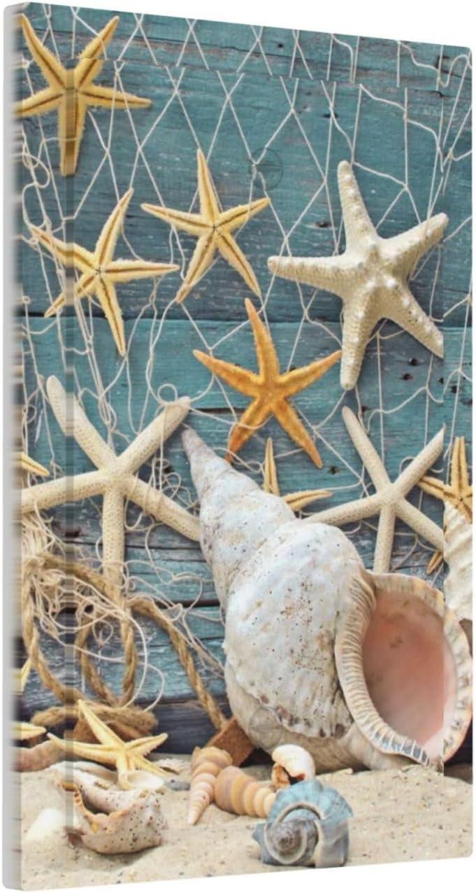 Sunyuer Sea Starfish Beach Decorative Wall Plate, 1 Gang Single Blank Outlet Cover Decorative Switch Plate for Kitchen Bathroom Bedroom, 4.5x2.76 Inch