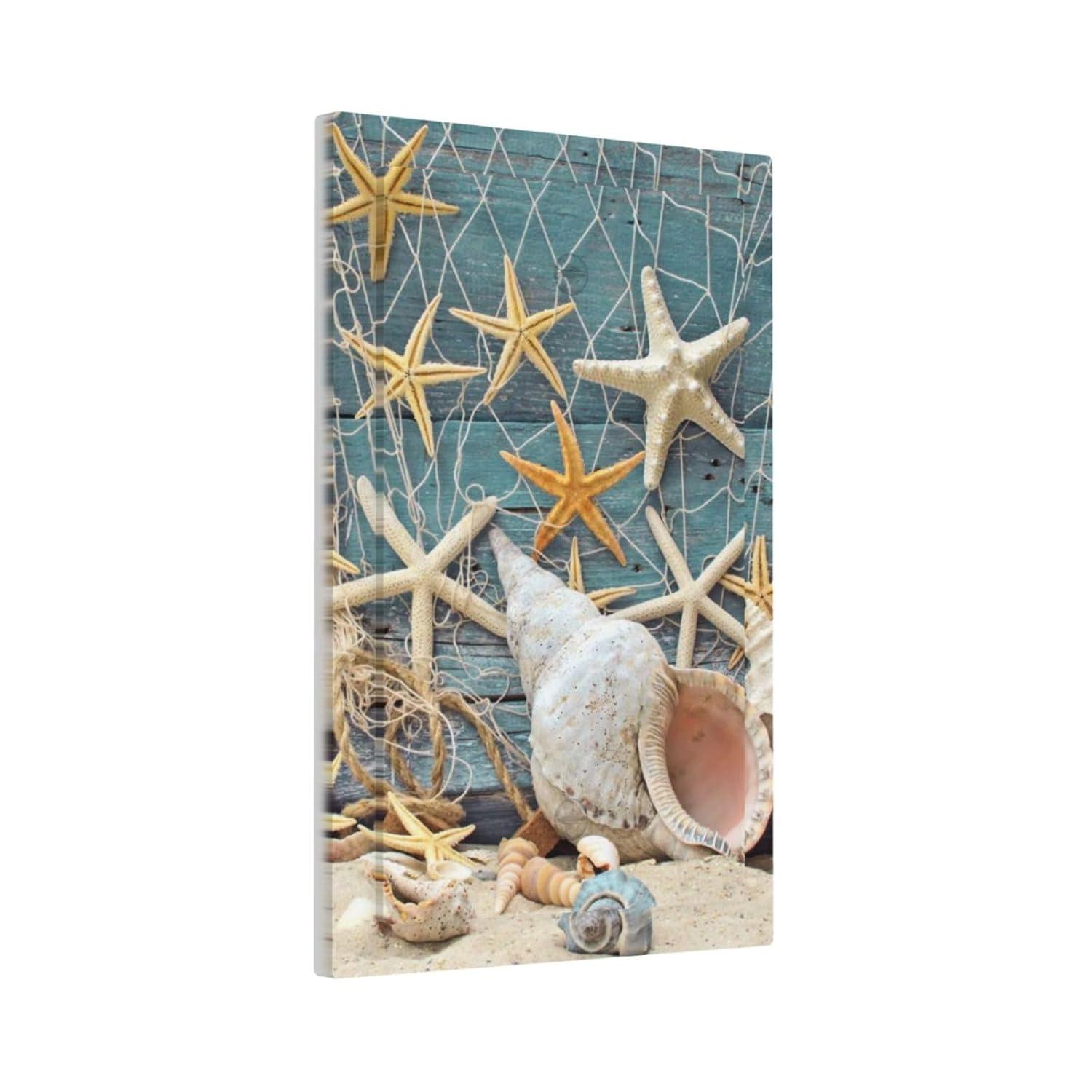 Sunyuer Sea Starfish Beach Decorative Wall Plate, 1 Gang Single Blank Outlet Cover Decorative Switch Plate for Kitchen Bathroom Bedroom, 4.5x2.76 Inch