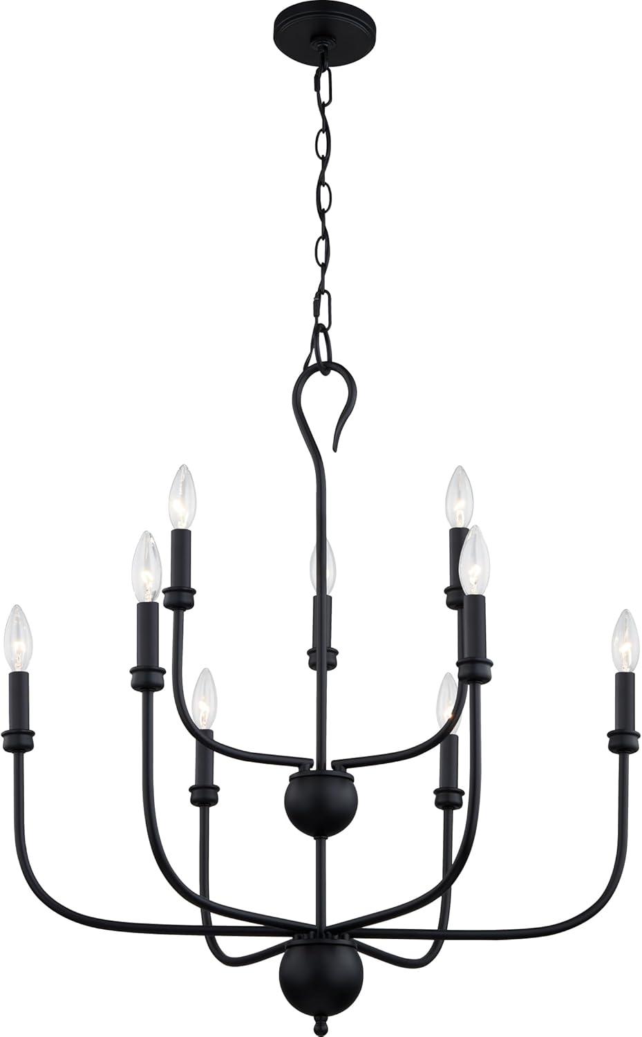 Quoizel Lighting  - Blanche - 9 Light Chandelier in Matte Black