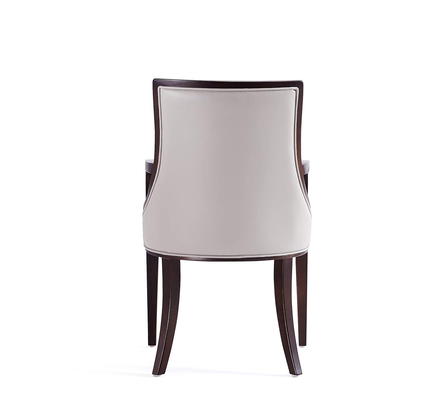 Manhattan Comfort Grand 18.5" Faux Leather Dining Chair in Gray (Set of 4)