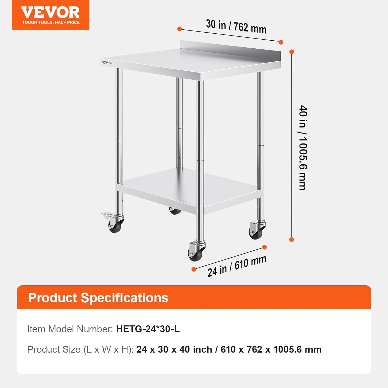 VEVOR Metal Kitchen Cart