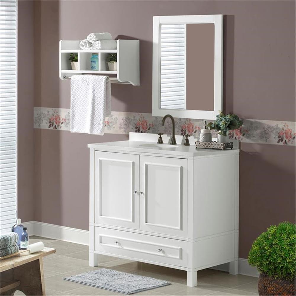 Williamsburg 36"W Transitional Style Vanity Cabinet With Soft Close Doors And Drawers