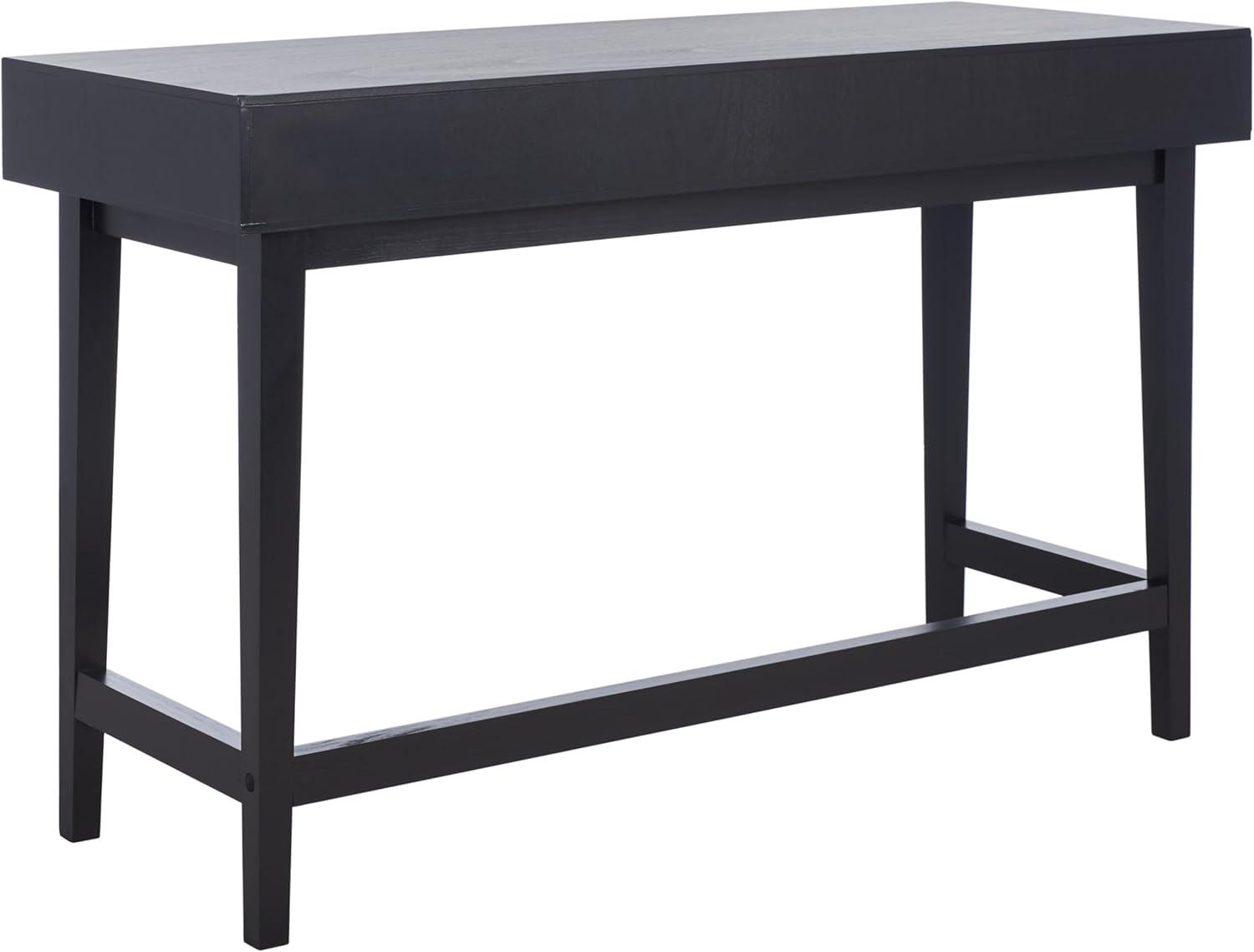 SAFAVIEH Hawthorn Solid Retro 3 Drawer Writing Desk, Black