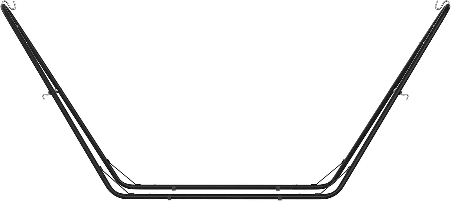 Flash Furniture All-Weather Heavy Duty Steel Hammock Stand for Hammocks 9-14 Feet Long - Black