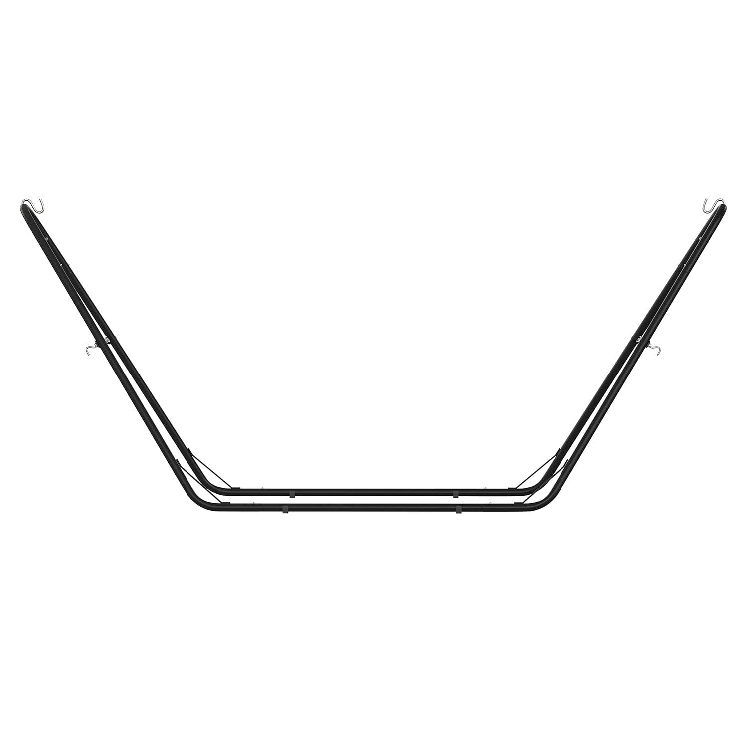 Flash Furniture All-Weather Heavy Duty Steel Hammock Stand for Hammocks 9-14 Feet Long - Black