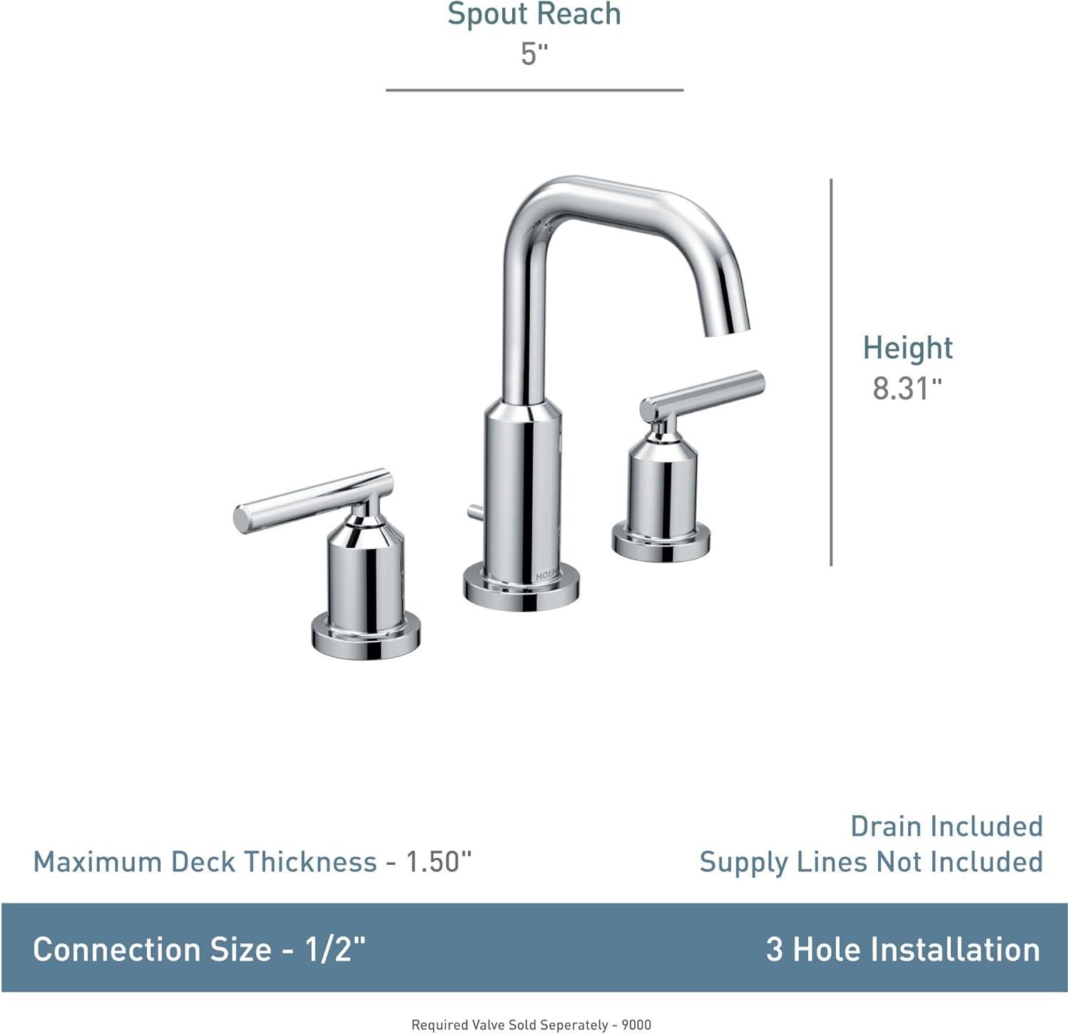 Moen Gibson Two-Handle Widespread Bathroom Faucet Trim Kit, Valve Required