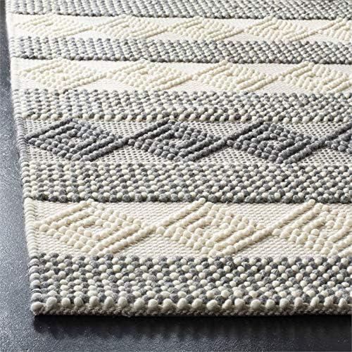 SAFAVIEH Natura Tamsen Geometric Striped Area Rug, Grey/Ivory, 10' x 14'