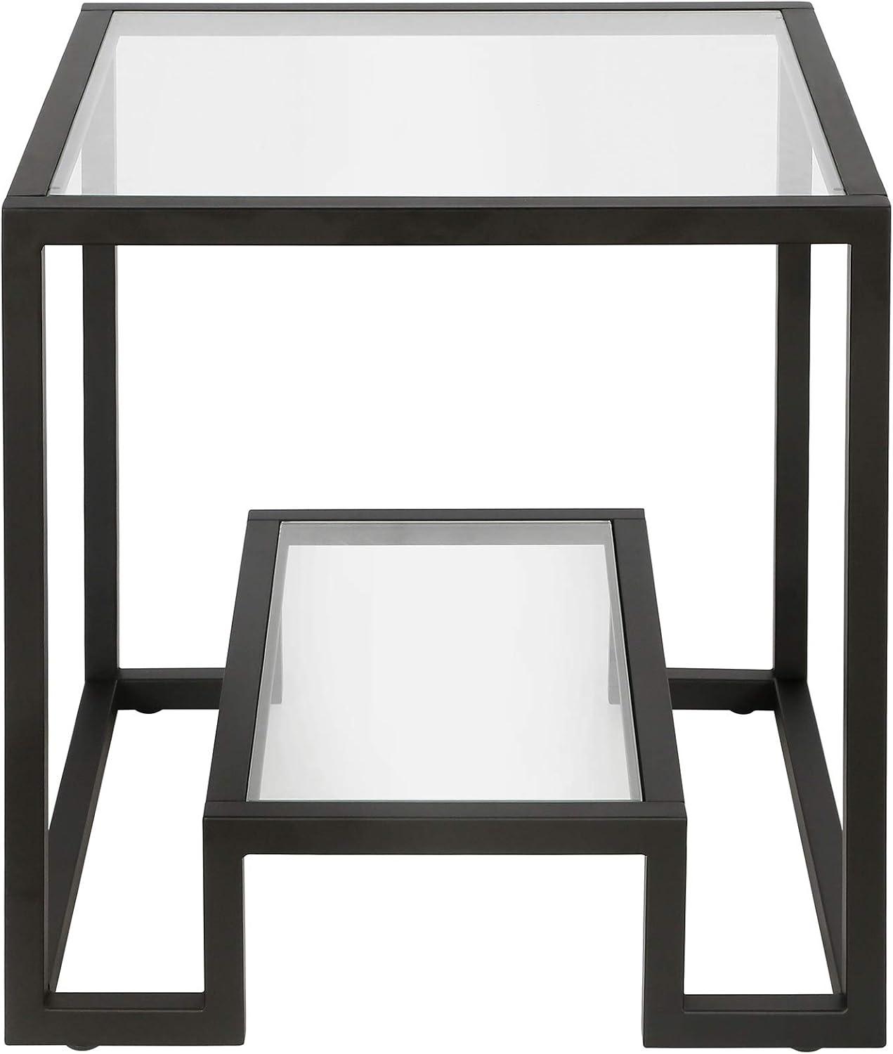 Shumake Glass Top End Table