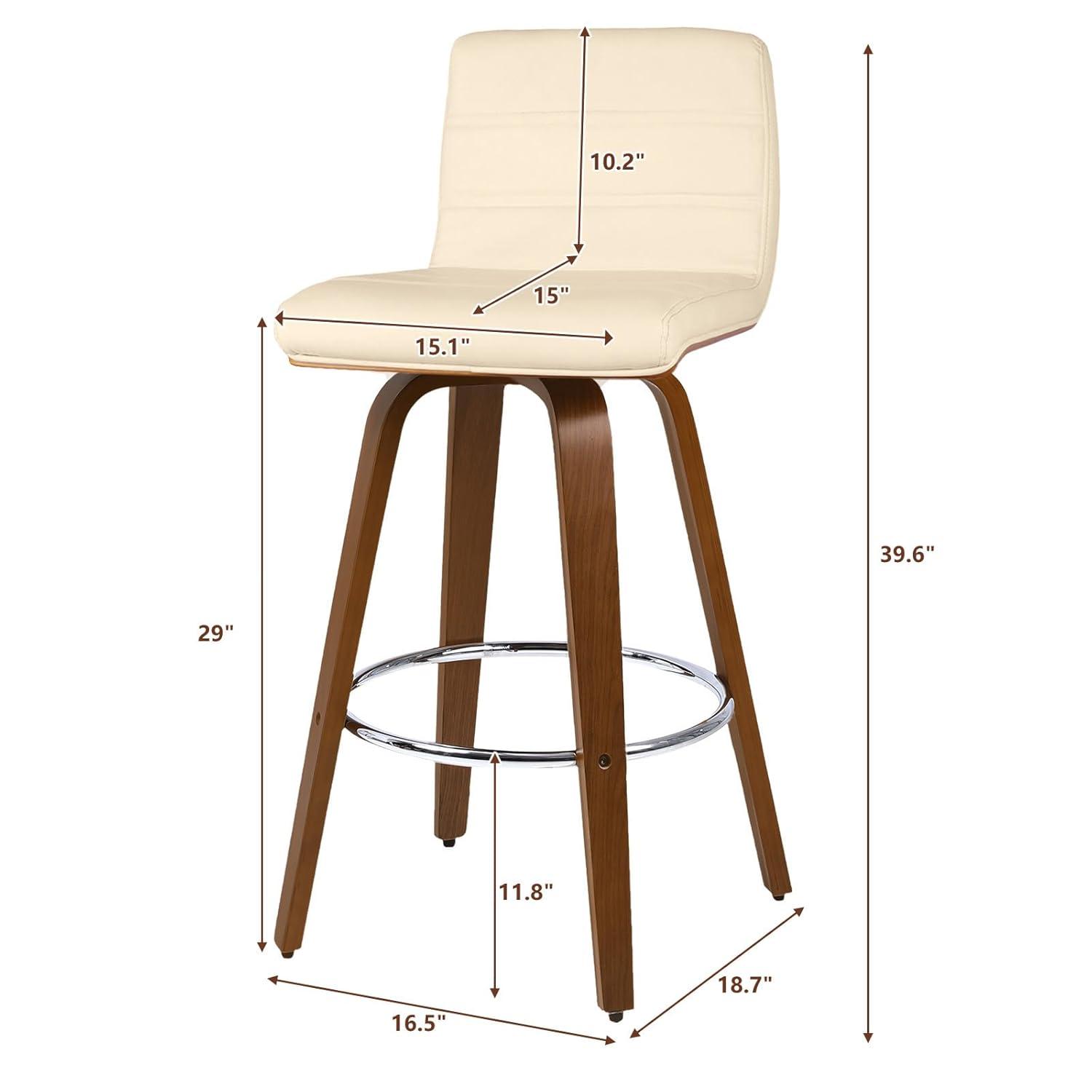 Corrigan Studio® Upholstered Swivel Stool (Set of 2)
