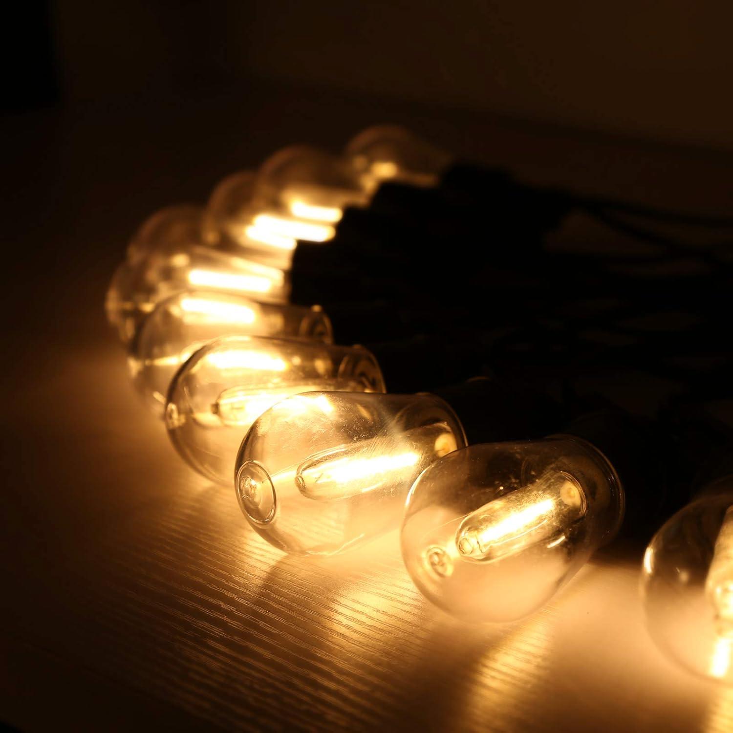 DGE S14 LED Bulb 6 Pack String Light Bulbs 1.5 Watt Replacement Light Bulb, Shatter-Proof and Waterproof IP65