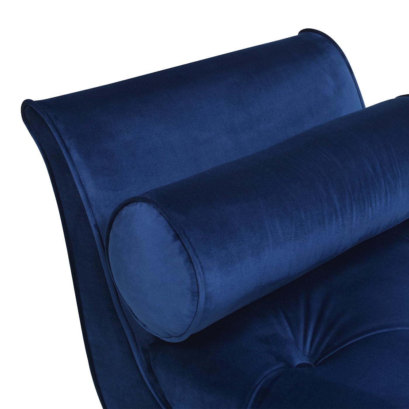 Alma Tufted Flared Arm Entryway Bench Navy Blue