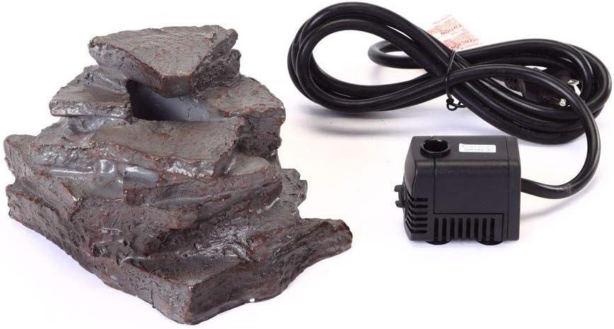 Birds Choice Layered Waterfall Rock with Electric Pump for Bird Bath