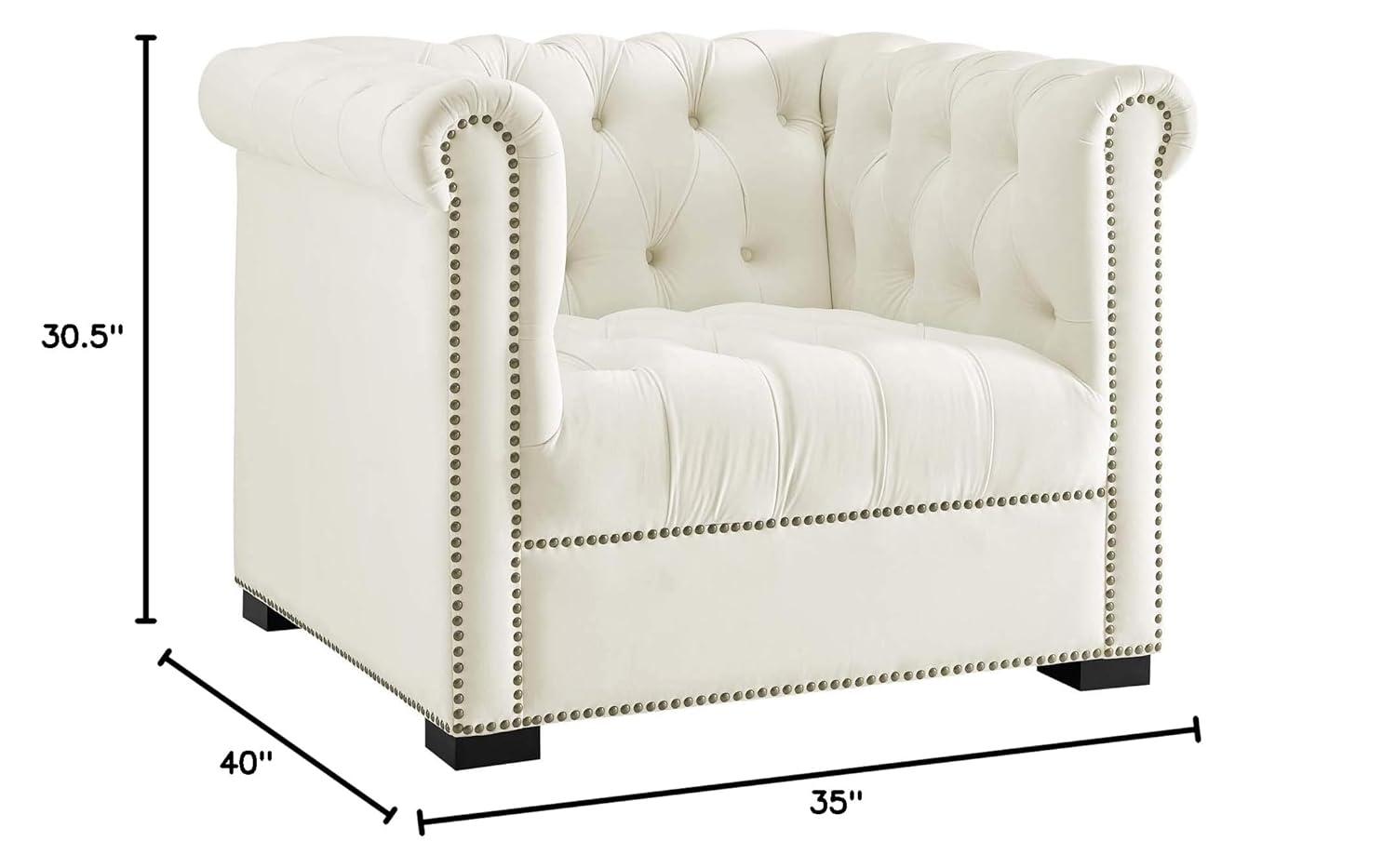 Modway Heritage Upholstered Velvet Armchair