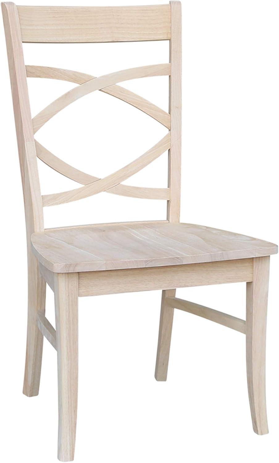 International Concepts Solid Wood Milano Dining Chairs, Set of 2