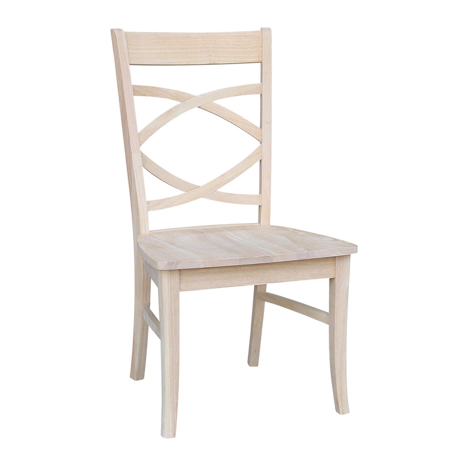 International Concepts Set of Two Milano Chairs with Wood Seats