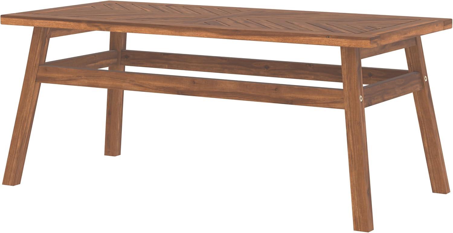 Outdoor Patio Wood Coffee Table in Brown