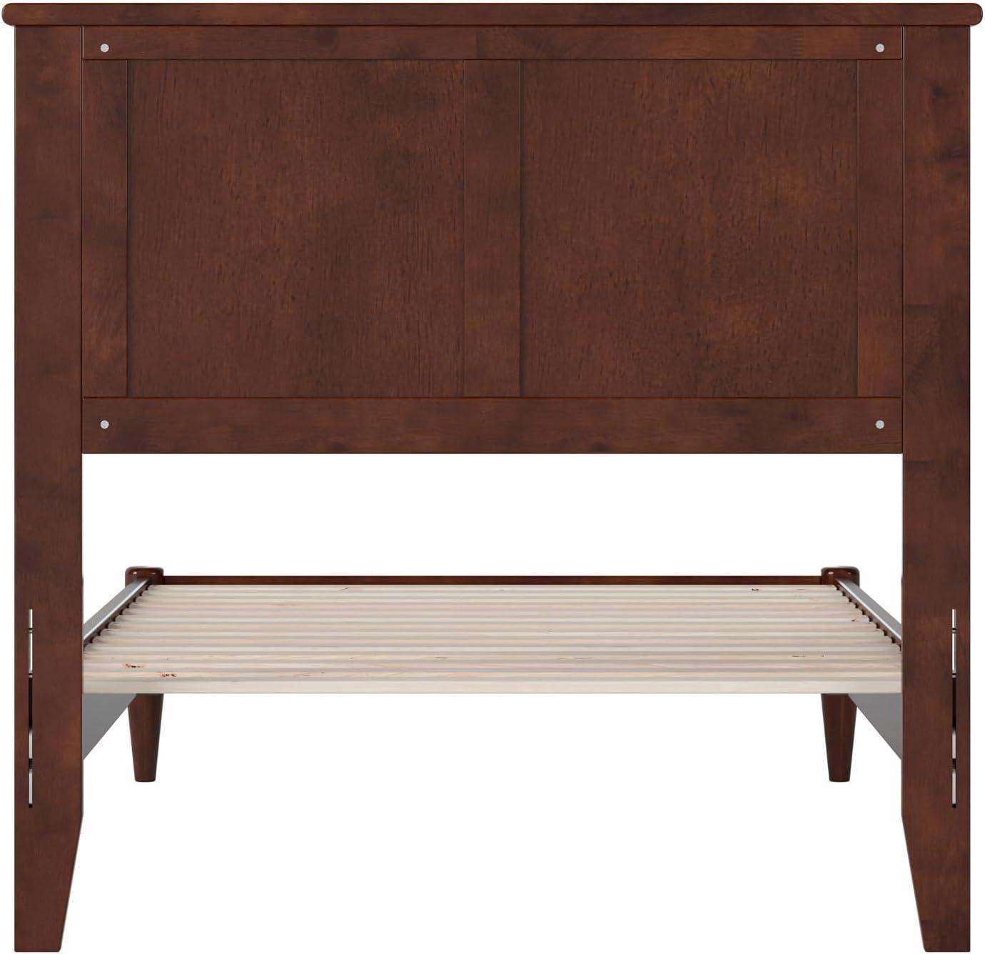AFI Charlotte King Solid Wood Low Profile Platform Bed, Walnut